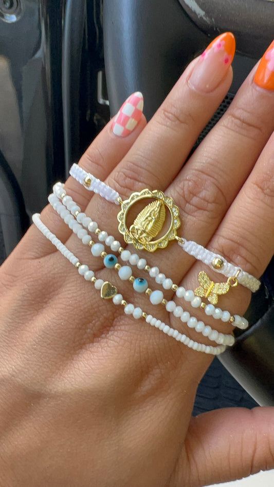 Virgencita Butterfly Bracelet Set 🦋